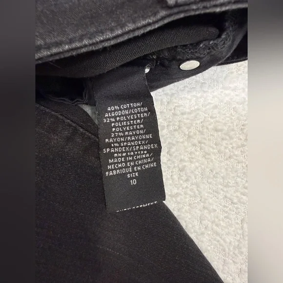 1822 Jeans Black Straight Leg Jeans size 10 black denim womens - Picture 6 of 6